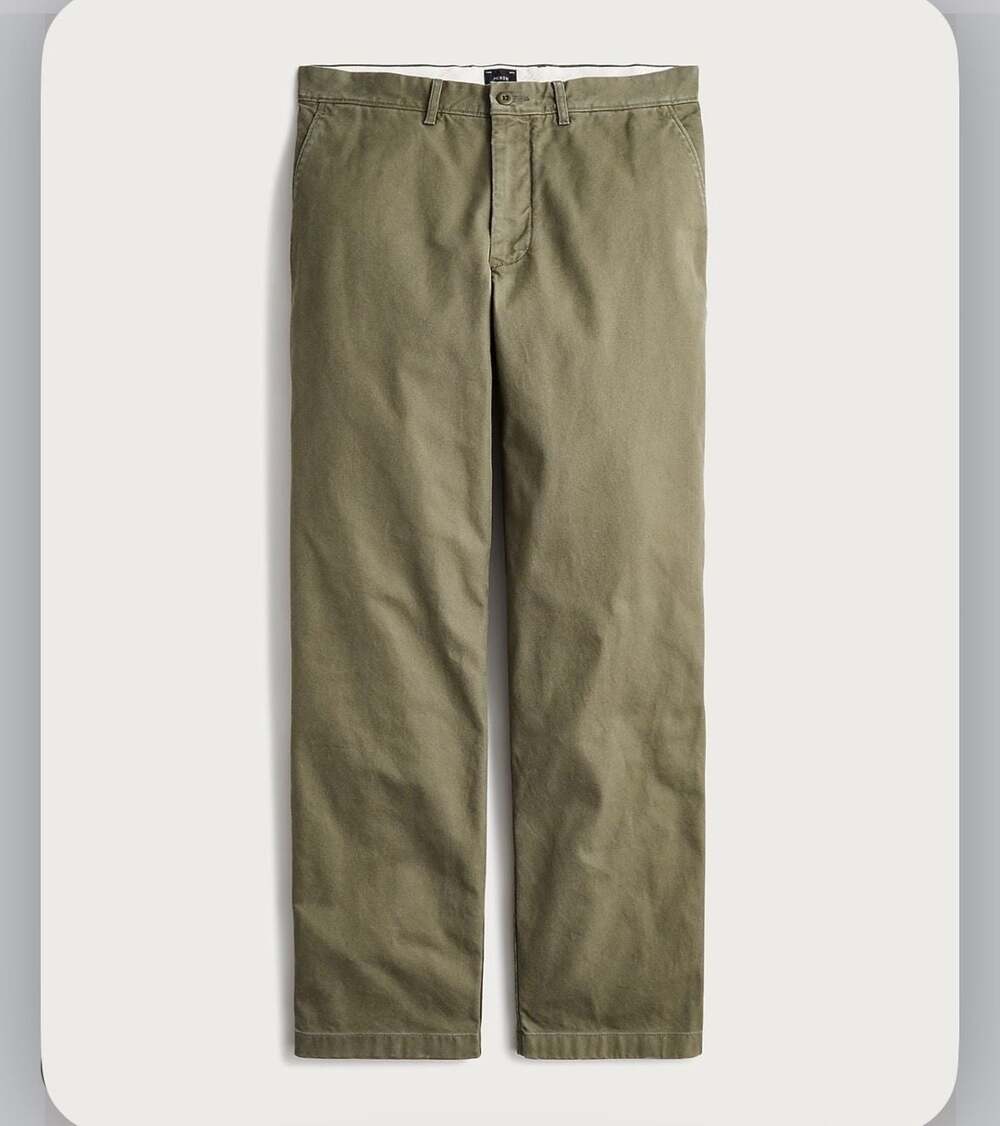 J. Crew Women’s Olive Green Vintage Straight Fit Chino Pants